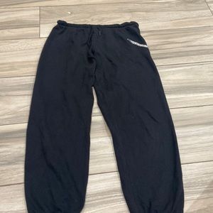 black sweatpants with sequences embroidered